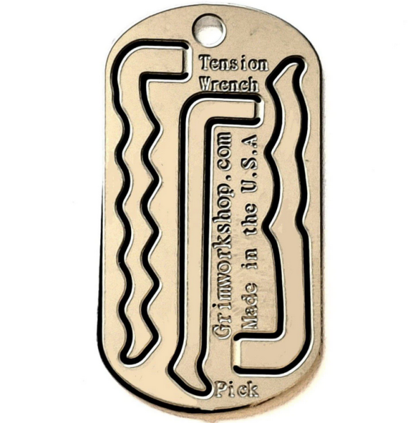 GRIM WORKSHOP®: Key Dog Tag: Tactical Lock Pick Set